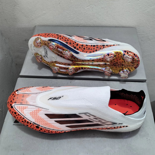 F50+ Laceless LIGHTSTRIKE PRO FG - White Orange