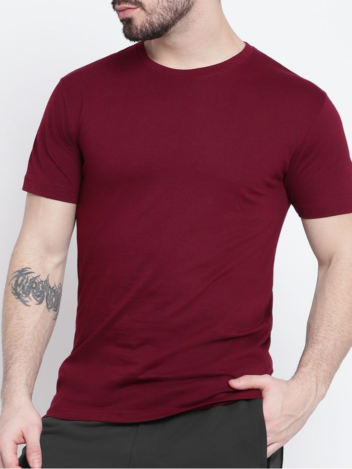 Burgundy Plain T-Shirt
